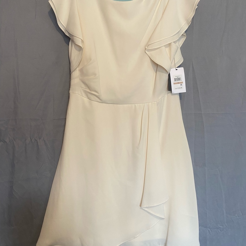Elegant Cream Ruffle Dress